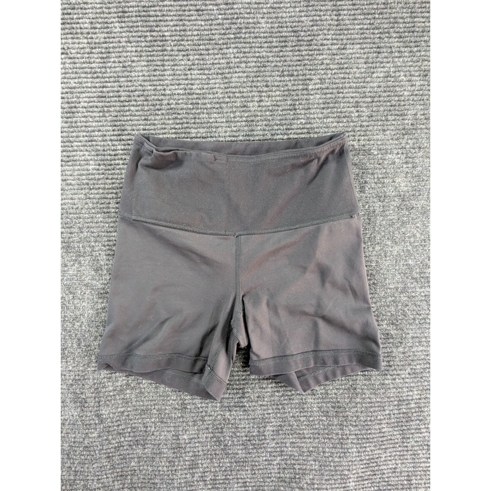 Yogalicious Lux Biker Shorts Womens Small Gray Stretch High Rise 5" Inseam